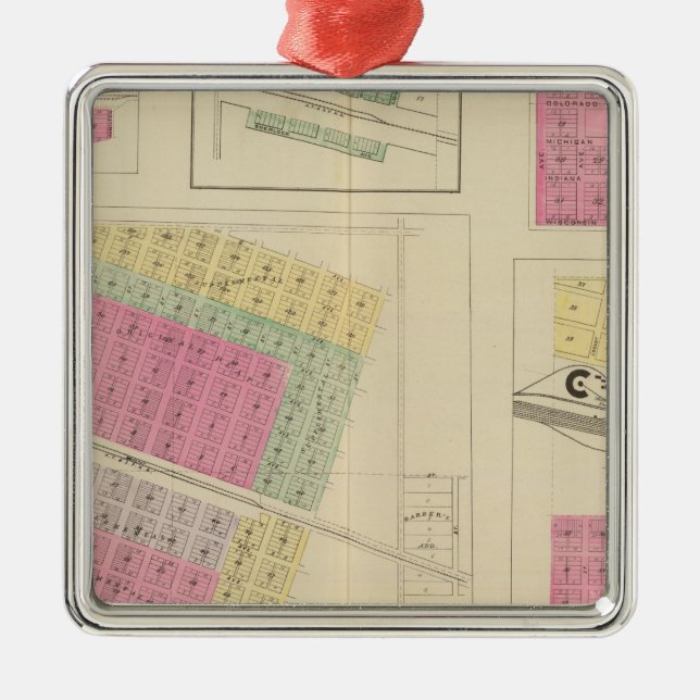 Syracuse, Coolidge, Hudson, Loco, Kansas Metal Tree Decoration (Front)