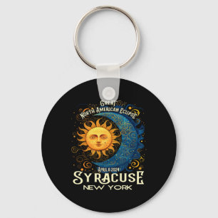Syracuse New York 2024 Total Solar Eclipse Celesti Key Ring