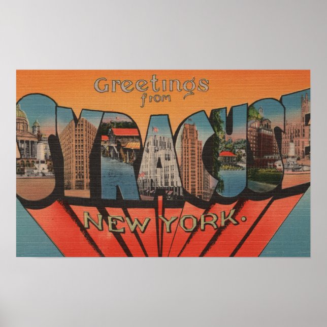 Syracuse, New York - Large Letter Scenes 2 Poster (Front)