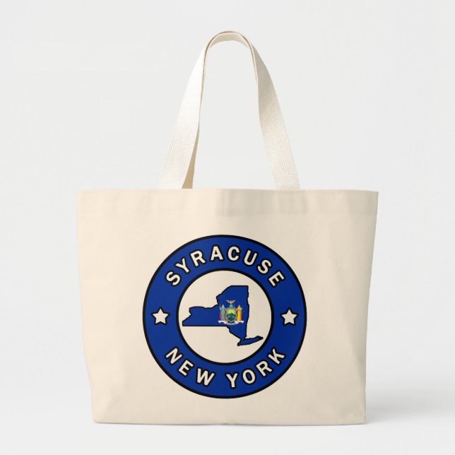 Syracuse New York Large Tote Bag (Front)