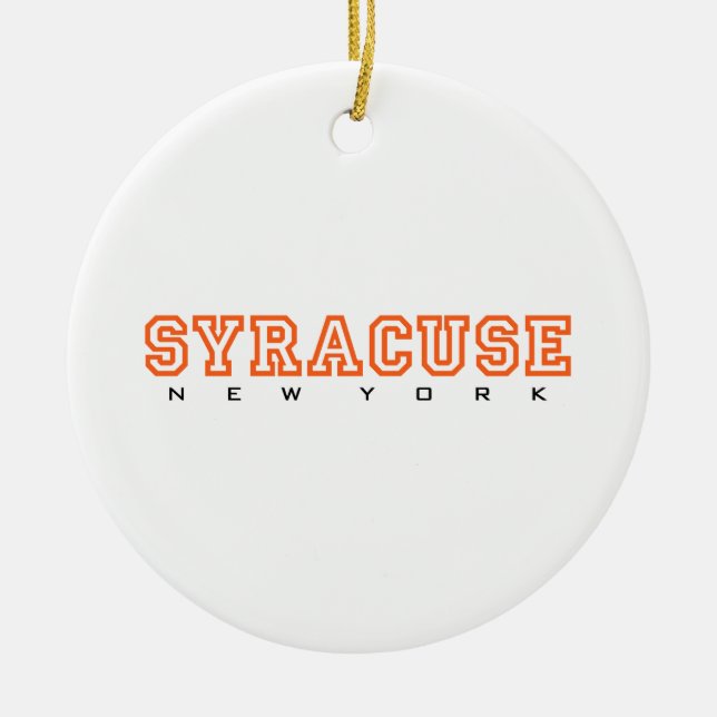 Syracuse, New York - Letters Ceramic Ornament (Front)