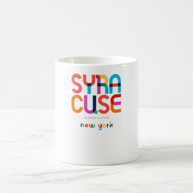 Syracuse New York Mid Century, Pop Art, Coffee Mug (Center)