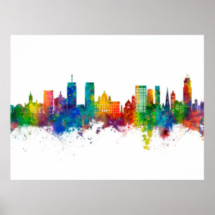 Syracuse New York Skyline Poster