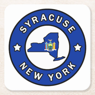 Syracuse New York Square Paper Coaster