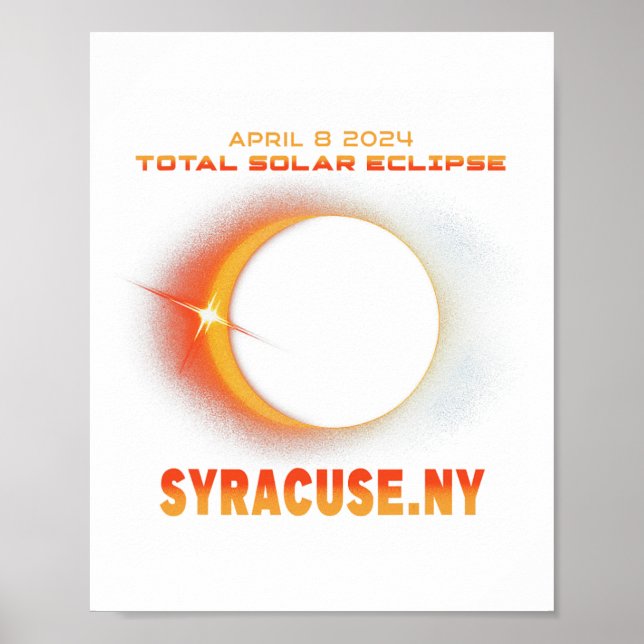 Syracuse New York Total Solar Eclipse 2024 1  Poster (Front)