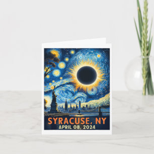 Syracuse New York Total Solar Eclipse 2024 Starry Card