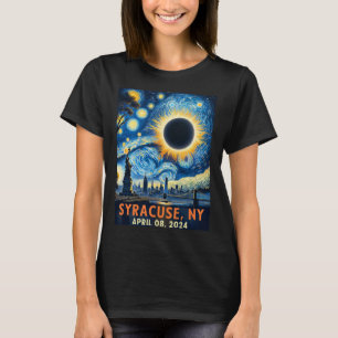 Syracuse New York Total Solar Eclipse 2024 Starry T-Shirt