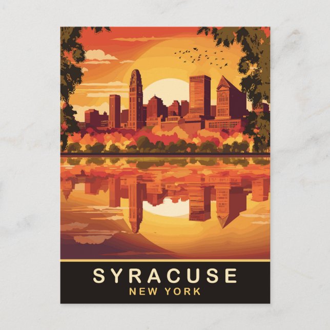 Syracuse, NY State, Travel Postcard (Front)