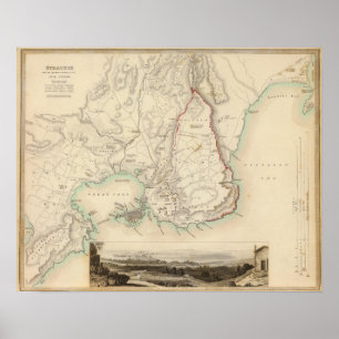 Syracuse & remaining vestiges of its five cities poster