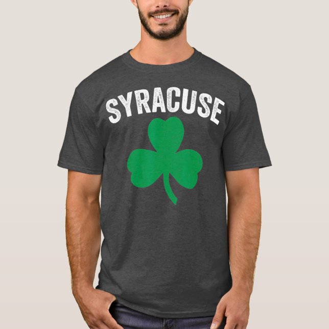 Syracuse St Patricks Day Parade Irish Shamrock T-Shirt (Front)