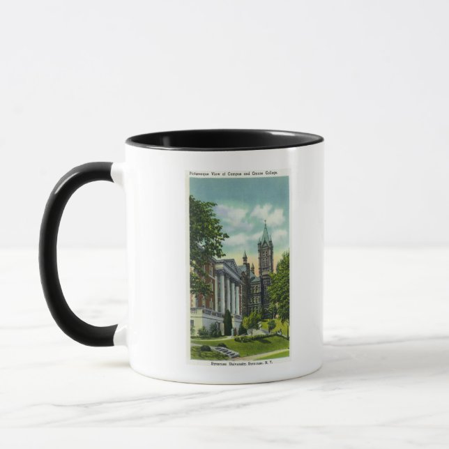 Syracuse U Campus View Showing Crouse College Mug (Left)
