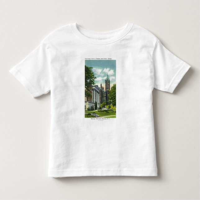 Syracuse U Campus View Showing Crouse College Toddler T-Shirt (Front)