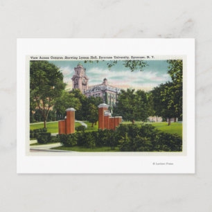 Syracuse U Campus View Showing Lyman Hall Postcard