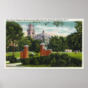 Syracuse U Campus View Showing Lyman Hall Poster