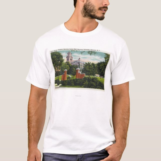 Syracuse U Campus View Showing Lyman Hall T-Shirt (Front)