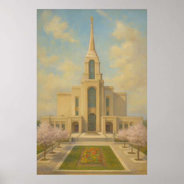 Syracuse Utah Temple Painting™ LDS Wall Art Poster (Front)