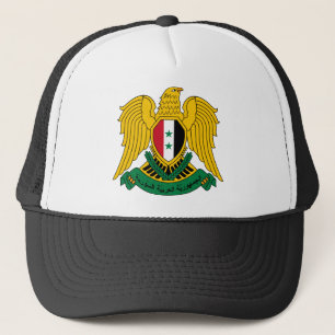 syria coat of arms trucker hat