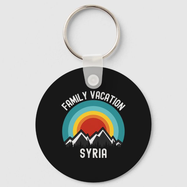 Syria Family Vacation Matching Outfit  Key Ring (Front)