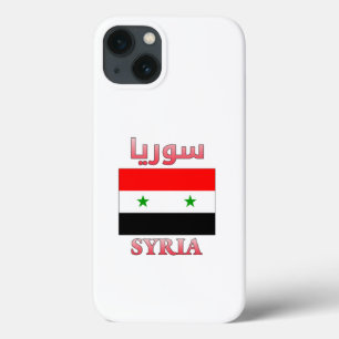 Syria Flag سوريا Arabic & English WordArt iPhone 13 Case