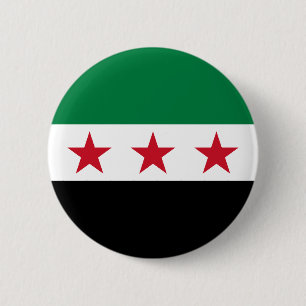 Syria Flag 6 Cm Round Badge