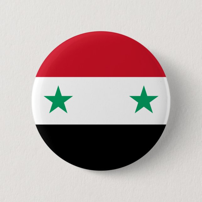 Syria Flag 6 Cm Round Badge (Front)
