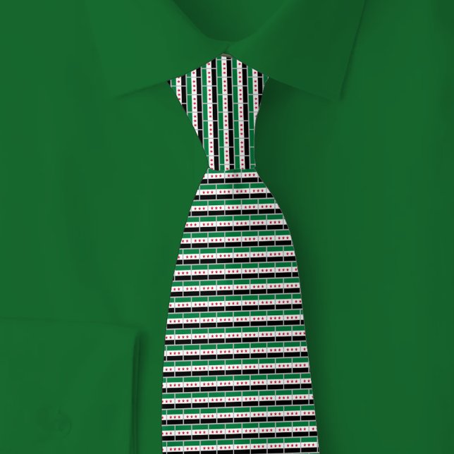 Syria Flag Brick Pattern Tie (Creator Uploaded)