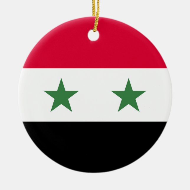 Syria flag ceramic ornament (Front)