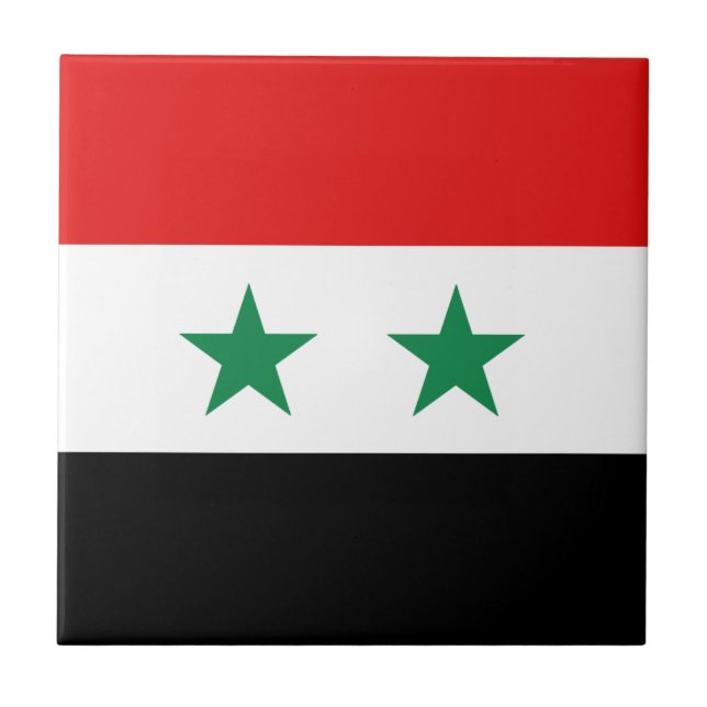 Syria Flag Ceramic Tile (Front)