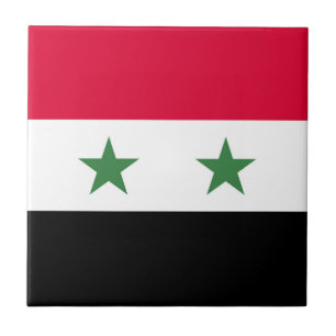Syria flag ceramic tile