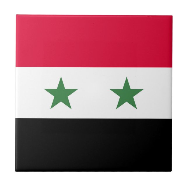 Syria flag ceramic tile (Front)