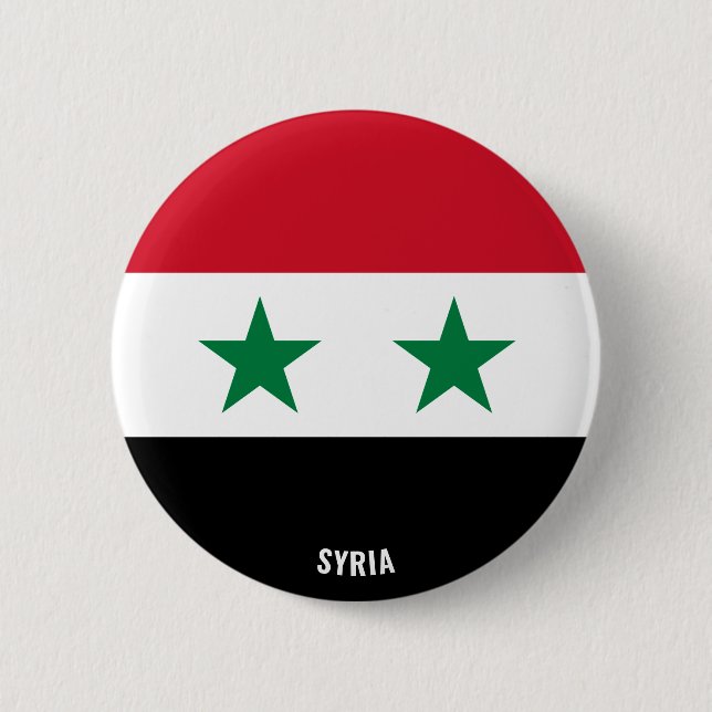 Syria Flag Charming Patriotic 6 Cm Round Badge (Front)