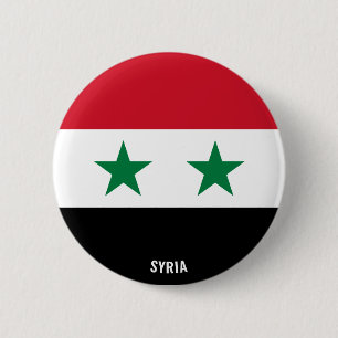 Syria Flag Charming Patriotic 6 Cm Round Badge