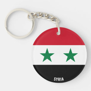 Syria Flag Charming Patriotic Key Ring