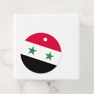 Syria flag favour tags