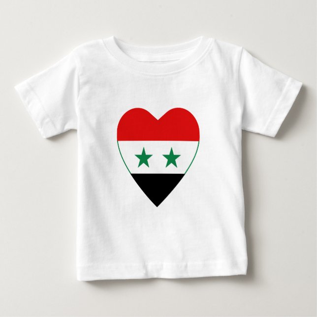 Syria Flag Heart T-Shirt (Front)