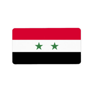 Syria flag label