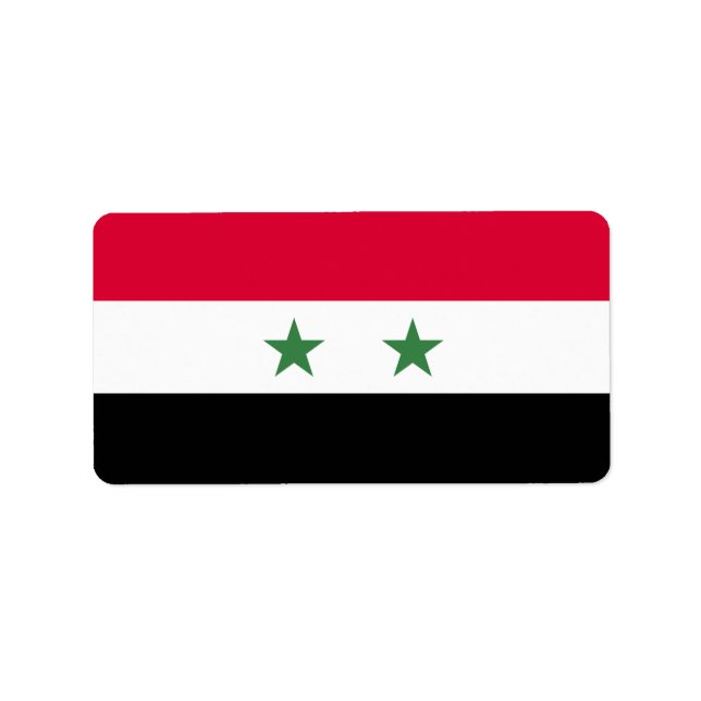 Syria flag label (Front)