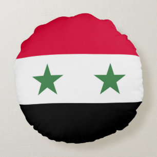 Syria flag round cushion
