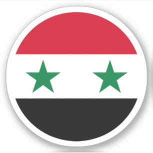 Syria Flag Round Sticker
