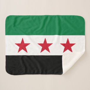 Syria Flag Sherpa Blanket