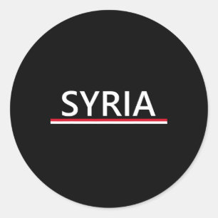 Syria Flag Sports Soccer Footll Athletic Jersey Classic Round Sticker