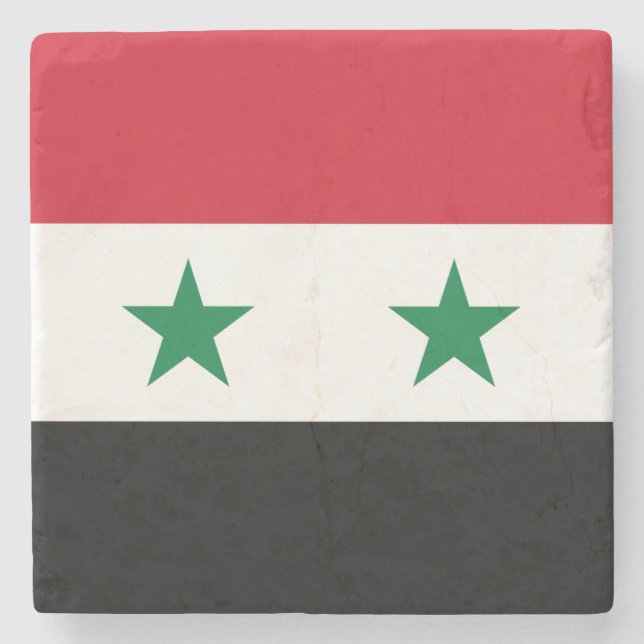 Syria Flag Stone Coaster (Front)