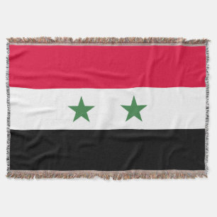 Syria flag throw blanket