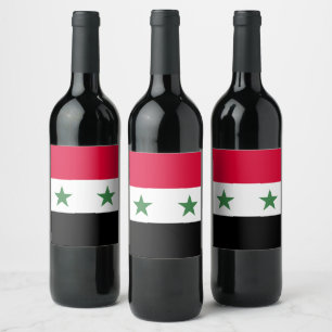 Syria flag wine label