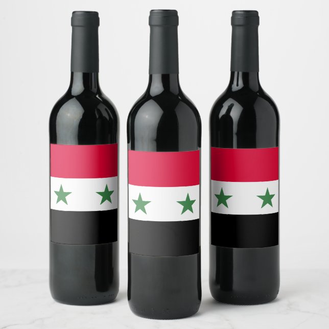 Syria flag wine label (Bottles)