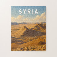 Syria Illustration Travel Art Vintage