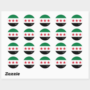 Syria Independence, Syrian flag patriots / sports Classic Round Sticker