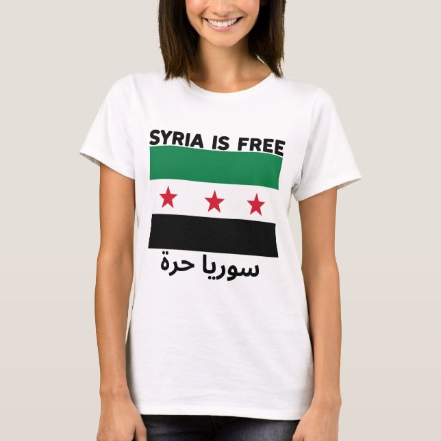 Syria Is Free FALG  T-Shirt (Front)
