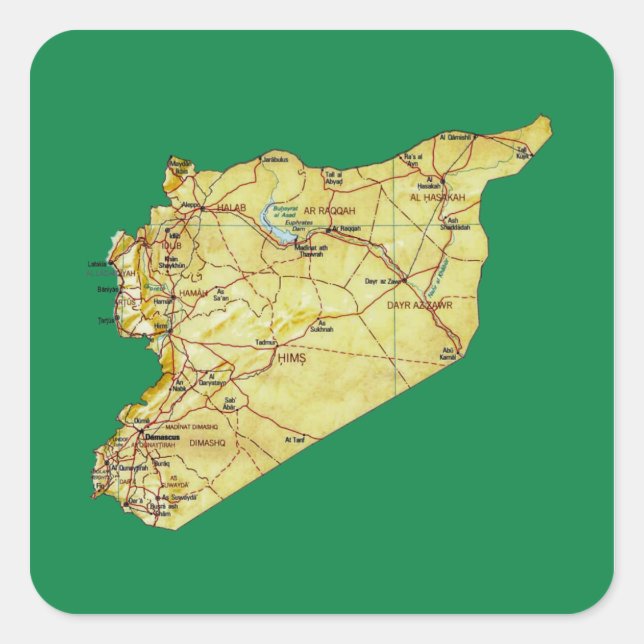 Syria Map Sticker (Front)