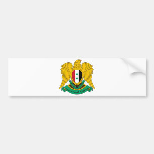 Syria Official Coat Of Arms Heraldry Symbol Bumper Sticker